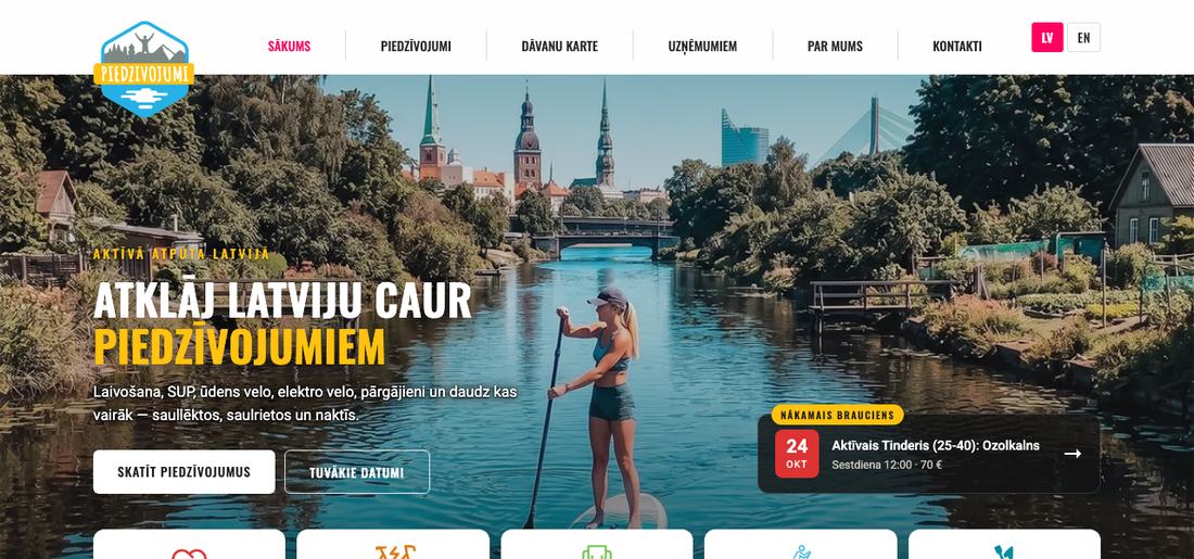 Piedzivojumi.lv sākumlapa