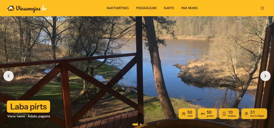Viesumajas.lv sākumlapa